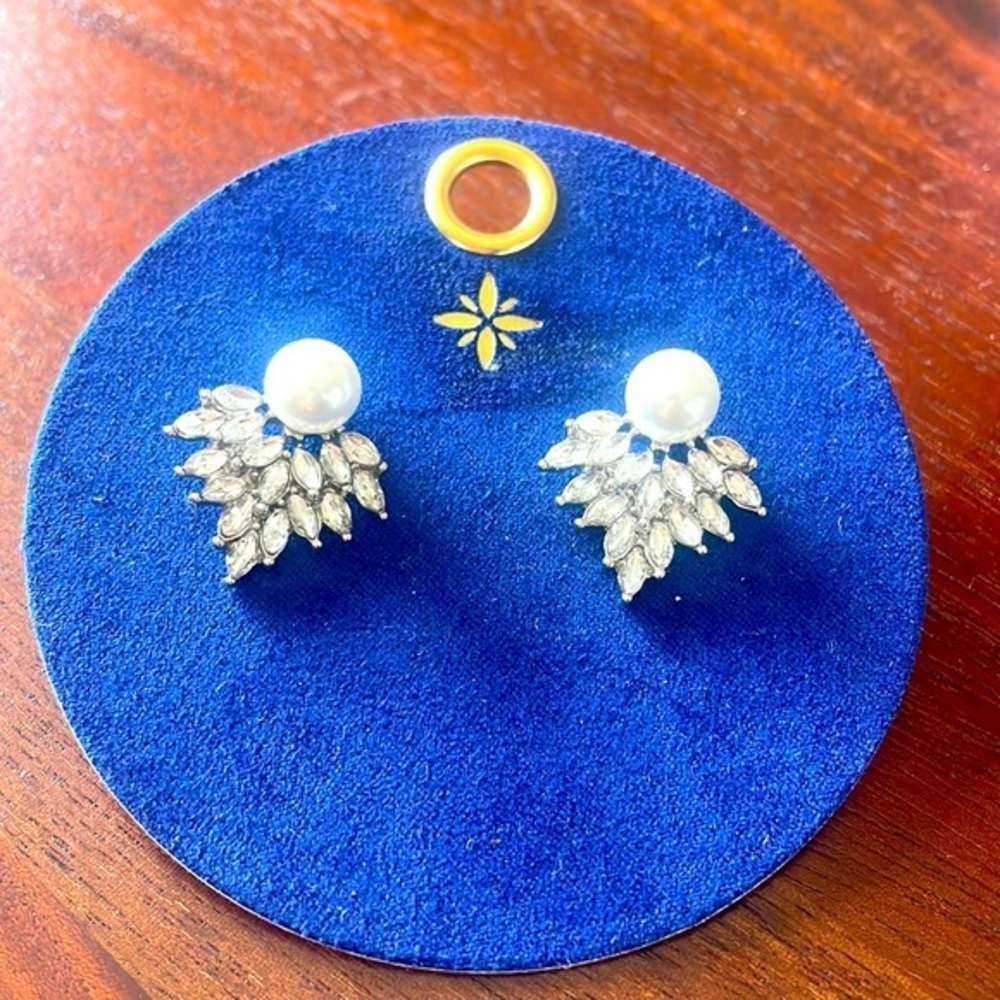Target earrings faux Pearl cubic zirconia fashion stud jewelry New